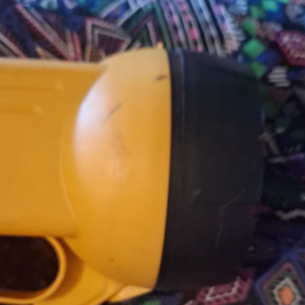 Large Yellow Handheld Flashlight with Black Rubber Head